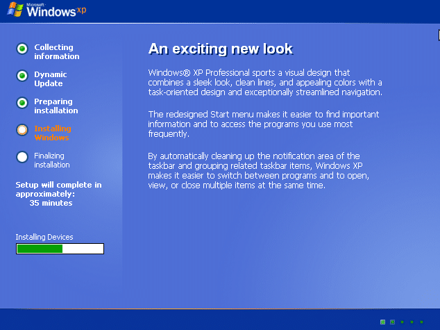 Configuration de l'émulateur Windows XP