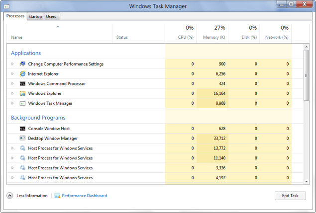 windows 8 - task manager