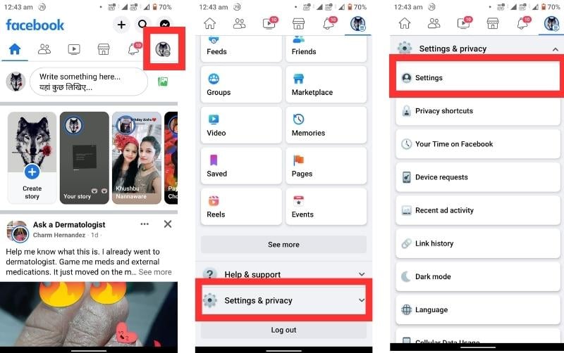 come scollegare facebook e instagram utilizzando l'app di facebook 1