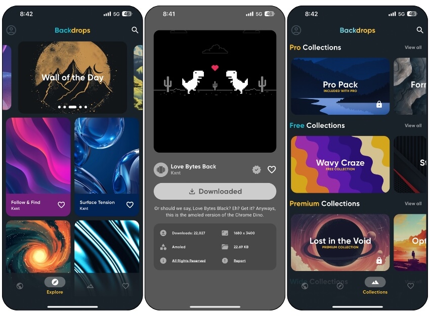 приложение backdrops для обоев на iphone