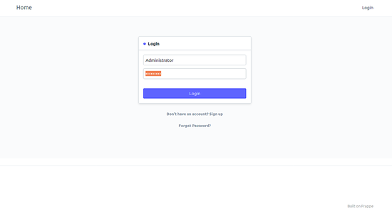 Login ERPNext