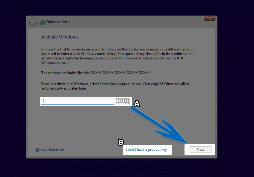 Ativação da chave do Windows 11