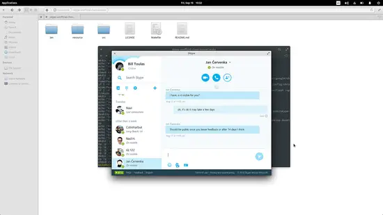 리눅스에서 응용 프로그램 메뉴에 Skype 추가