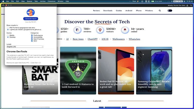 lighthouse browser extension