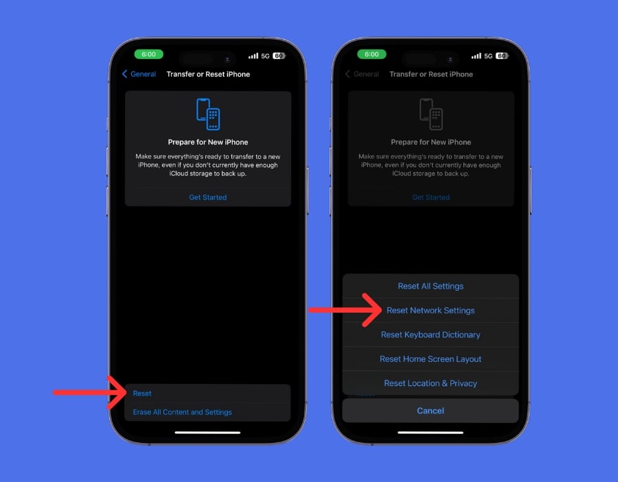 Netzwerkeinstellungen auf dem iPhone zurücksetzen