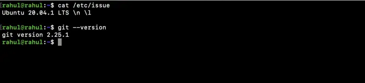 Version de l'OS et de Git