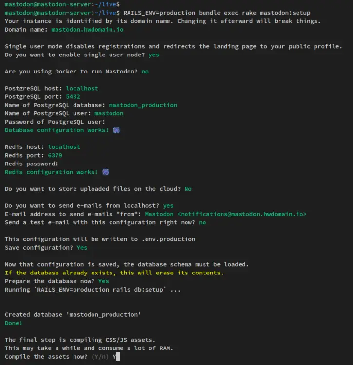 configure mastodon
