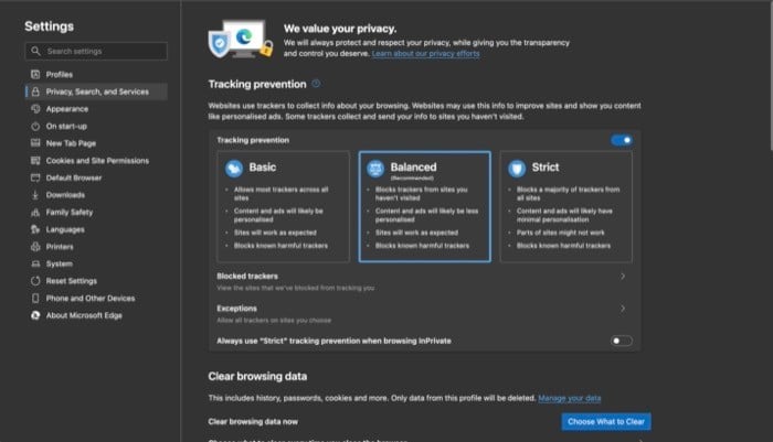 control tracking