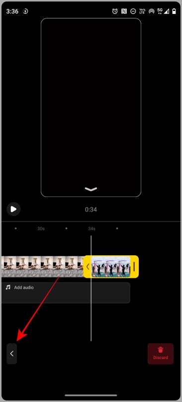 couper des clips dans l'éditeur de reel instagram étape 2