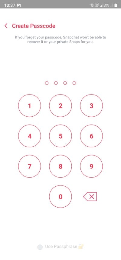 enter a passcode