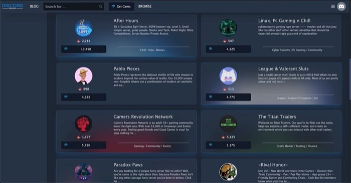 trouver des serveurs discord à rejoindre sur discordservers