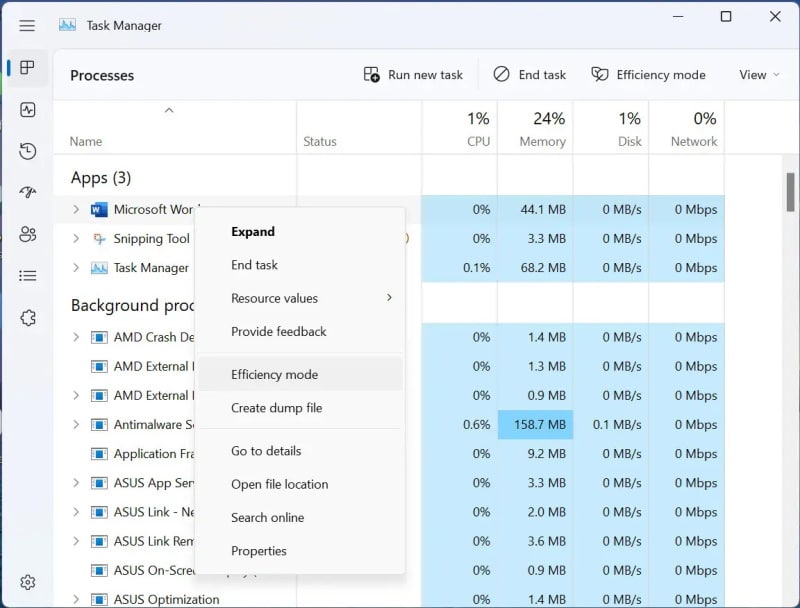 Novo Gerenciador de Tarefas do Windows 11