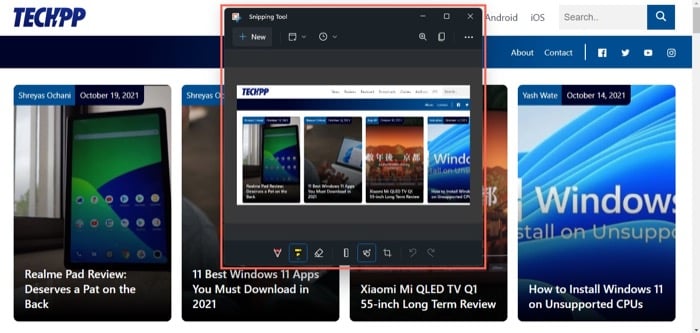 fare uno screenshot in windows 11 usando lo strumento di ritaglio