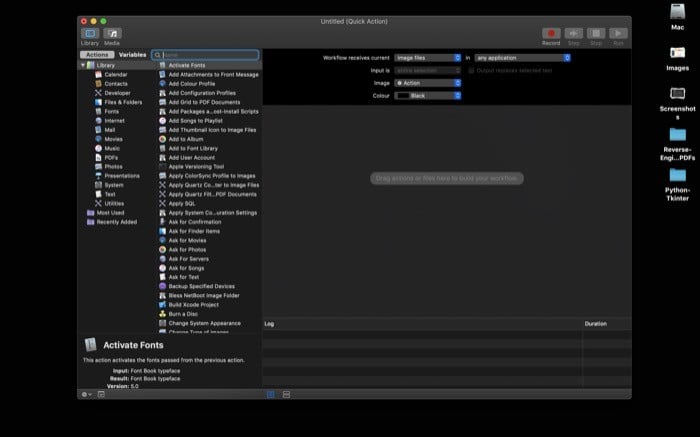 So konvertieren Sie Bilder im Batch auf dem Mac mit Automator - Automatisierungsdienst erstellen 3