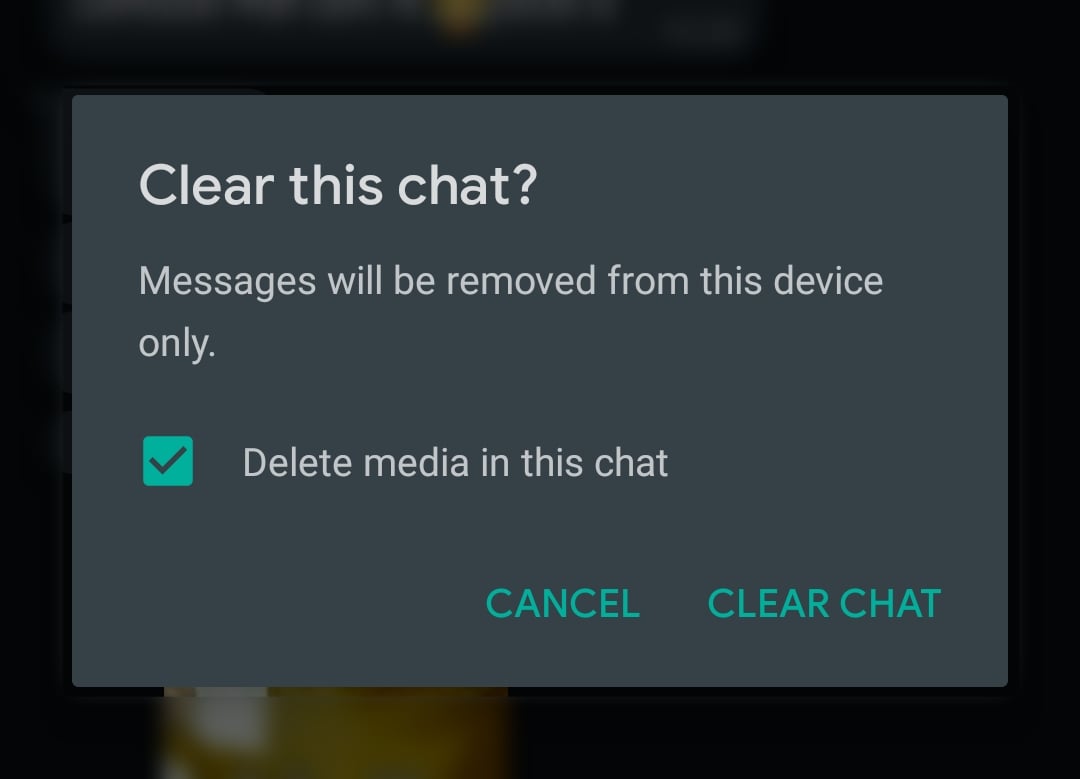 elimina messaggi separatamente nella funzione multi-dispositivo di whatsapp