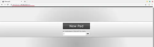 Доступ к Etherpad