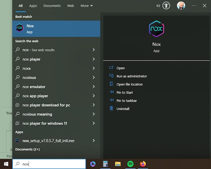 удалить Nox player