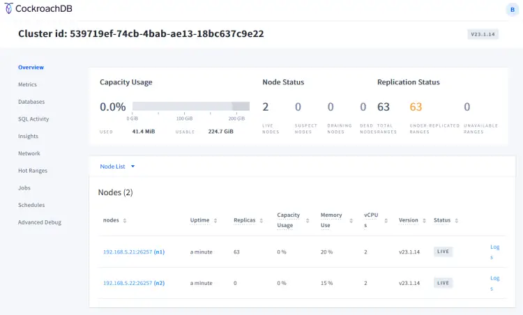 dashboard cockroachdb