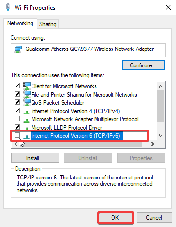 IPv6 비활성화