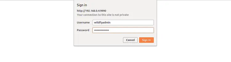 Entrar no WildFly