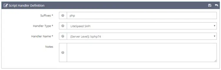 Définition du gestionnaire de scripts