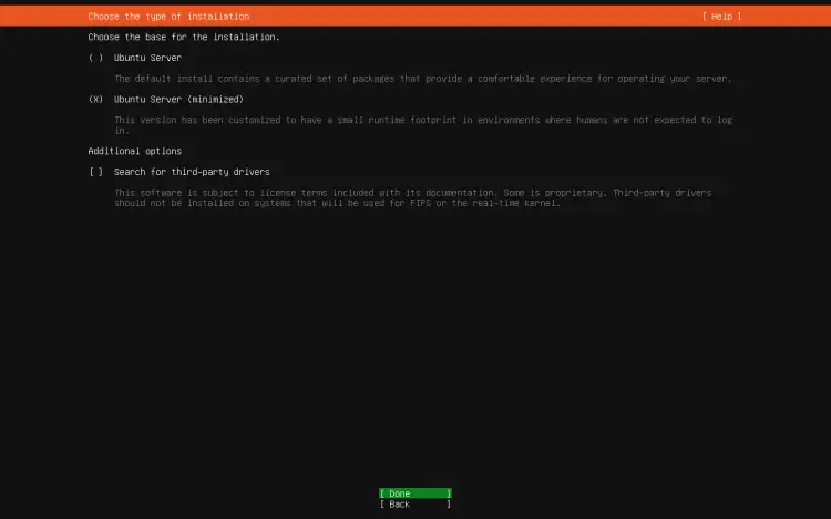 Minimale Serverinstallation