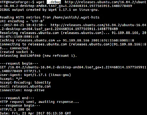 Comment faire en sorte que wget affiche des informations de débogage