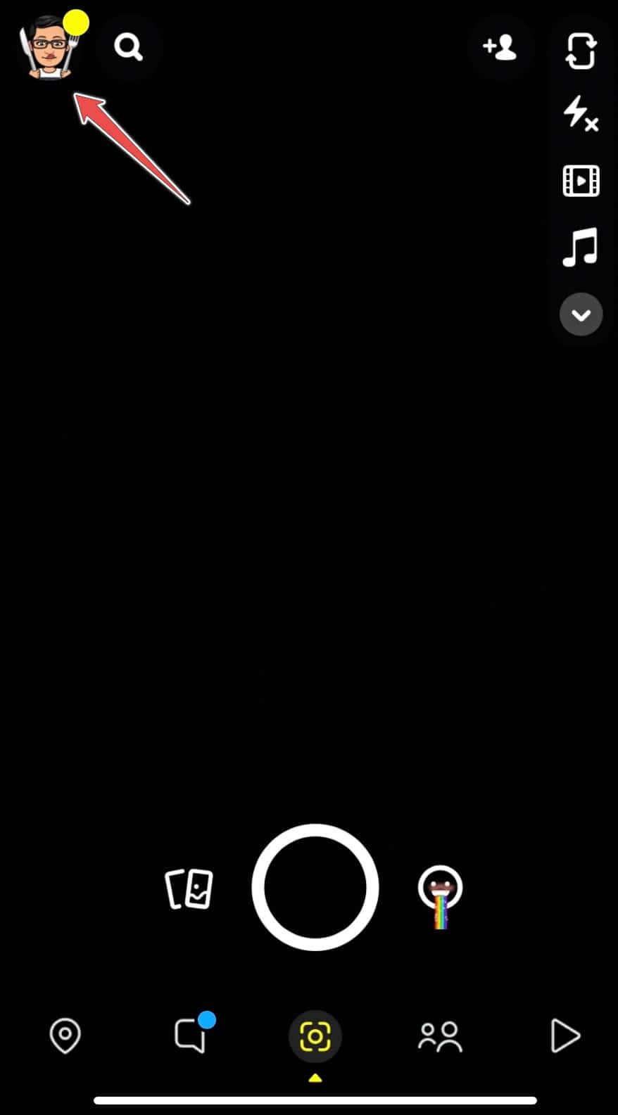 Dunkelmodus in Snapchat auf iOS
