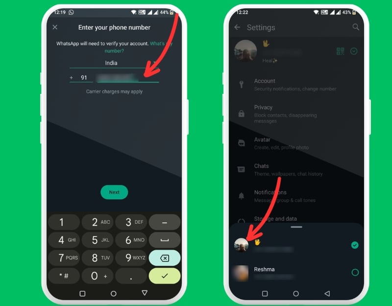 регистрация нового аккаунта whatsapp