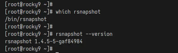 rsnapshotを確認