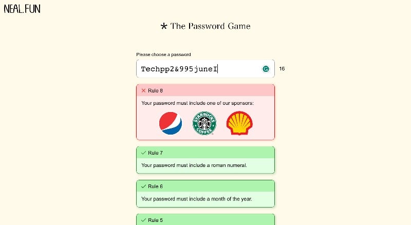 le jeu de mot de passe