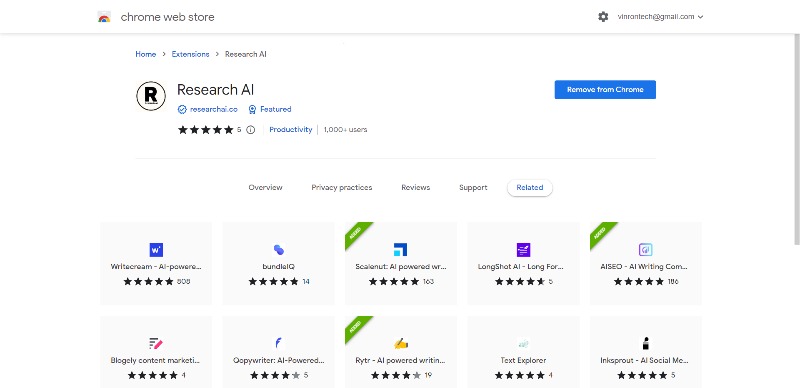 research ai chrome extension