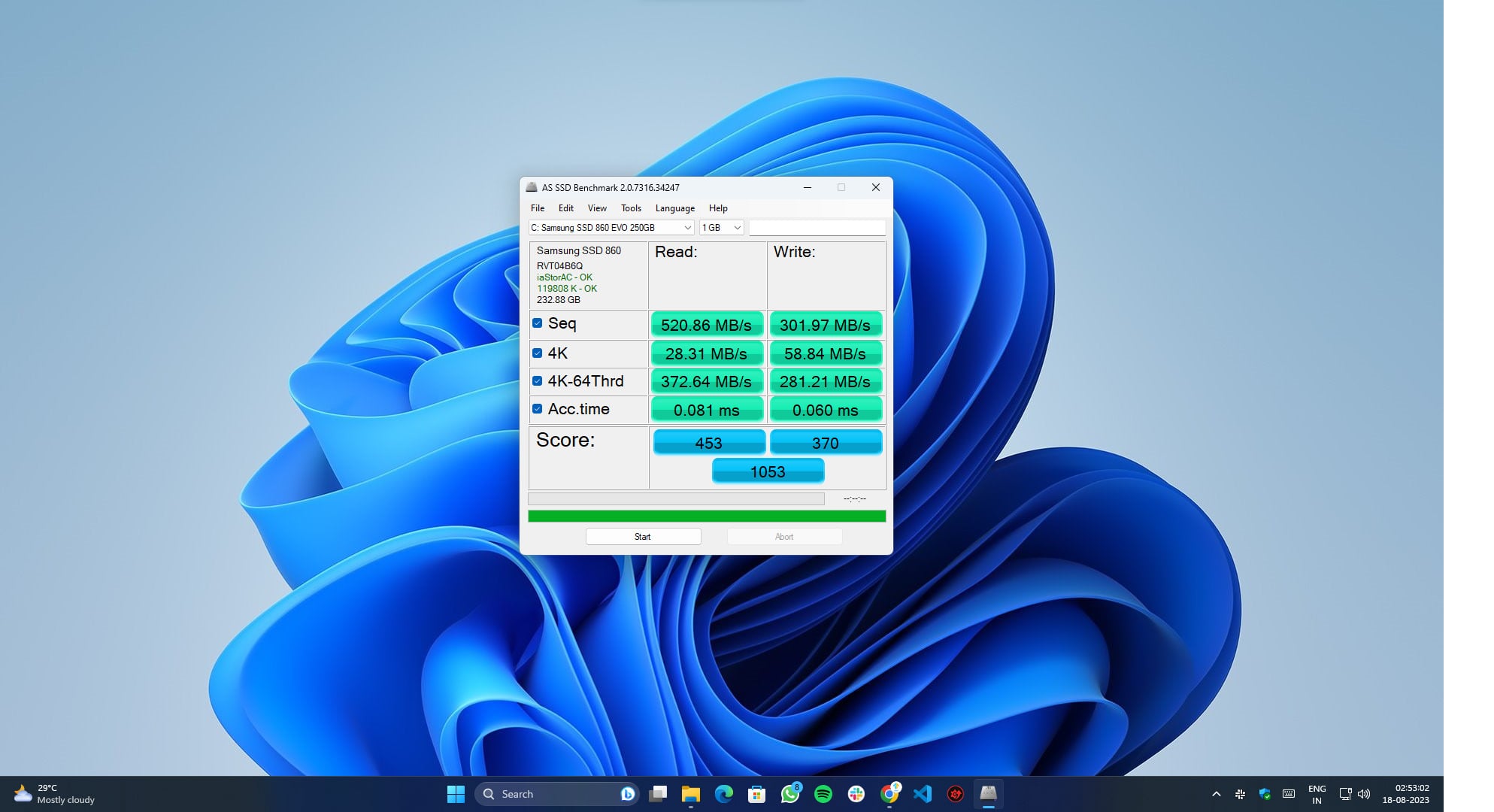 beste diskgeschwindigkeitstest apps- as ssd benchmark
