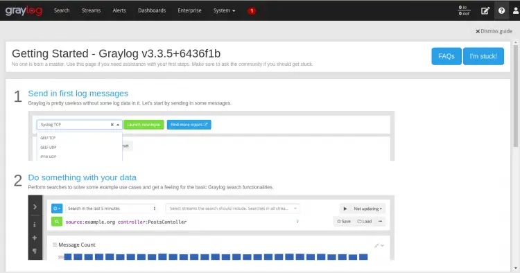 Graylog 시작하기