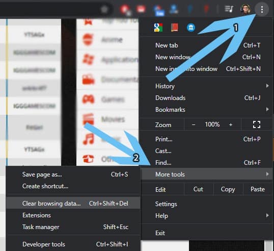 Impostazioni Chrome Cache