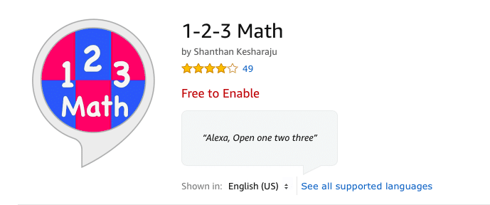 le migliori abilità di amazon alexa per bambini per aiutarli a imparare in modo divertente - 1 2 3 matematica