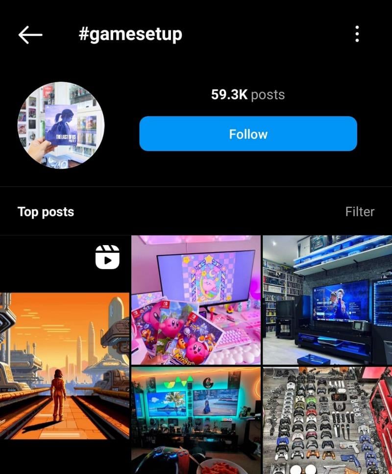 поиск изображений в instagram: хэштеги