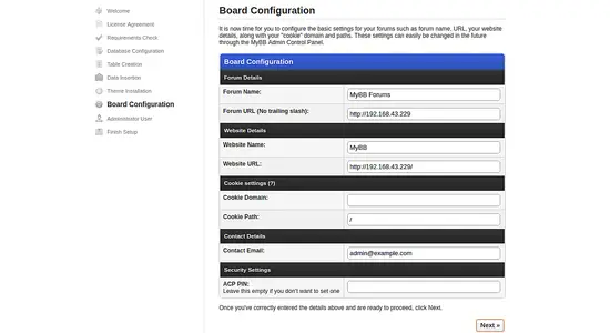 Board-Konfiguration