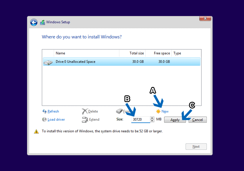 Criar partição do Windows 11