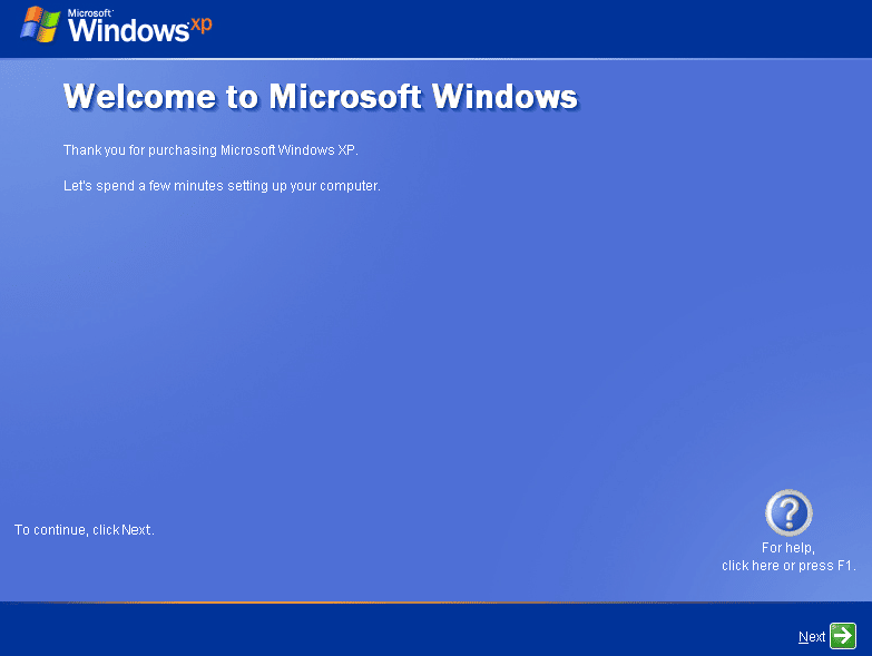 Windows XPインストール完了