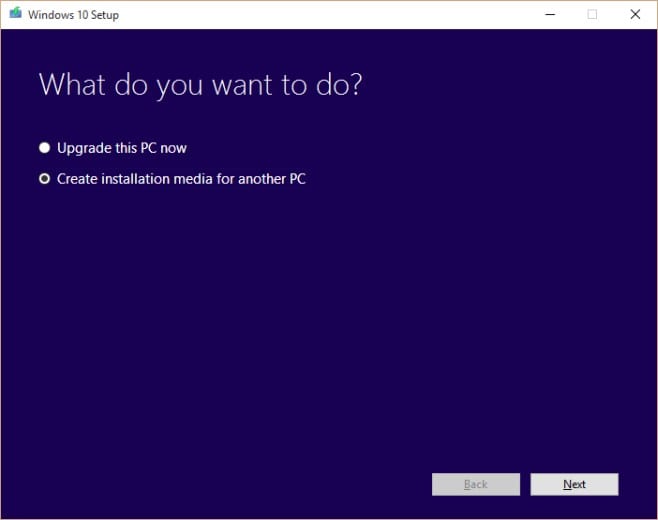 Installazione di Windows 10