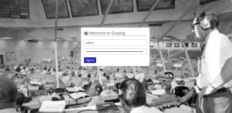 Login do Graylog