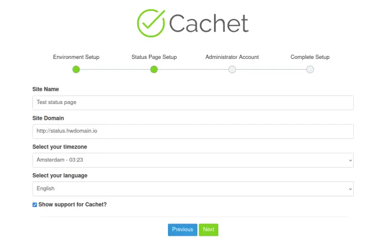 créer la première page
