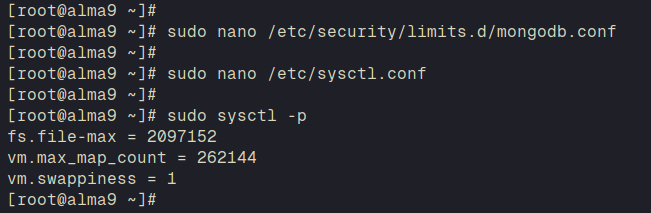setup ulimit and sysctl