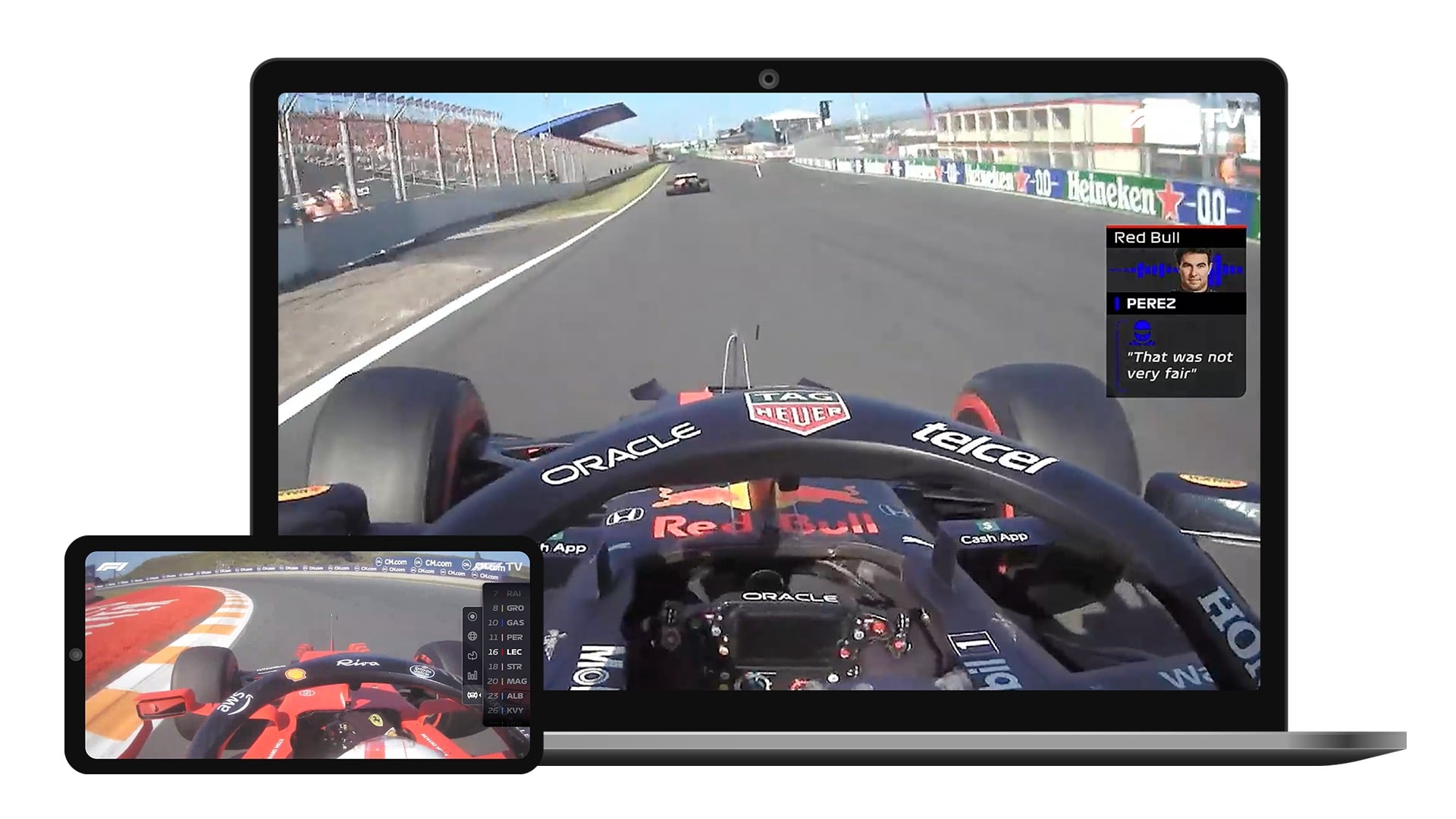app f1 tv vista telecamera onboard