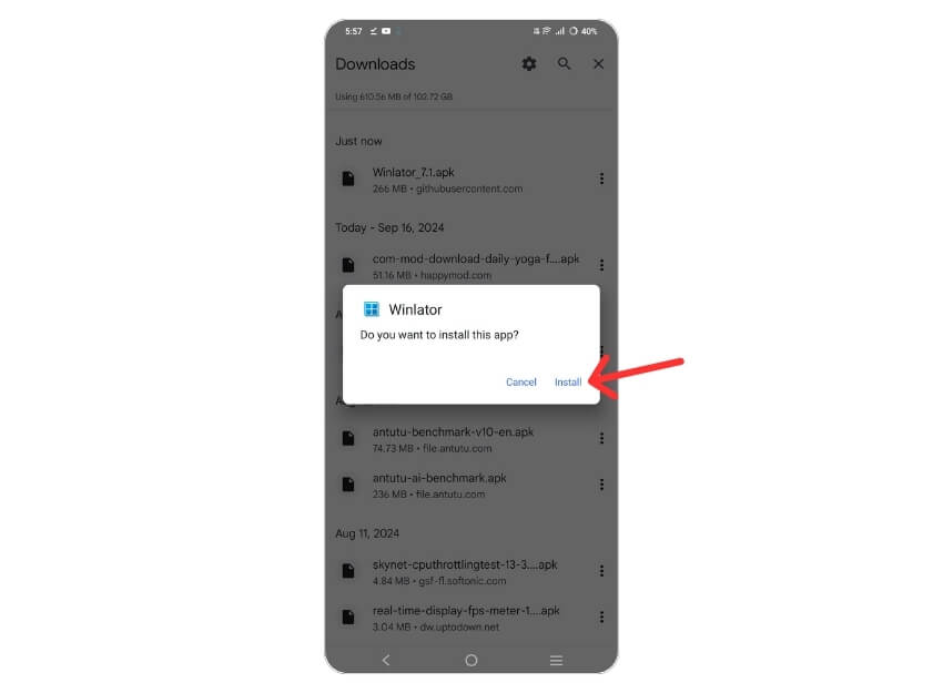 instalar la aplicación winlater en tu smartphone