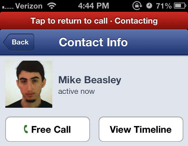 facebook call