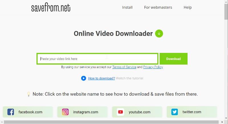 savefromnet - baixe qualquer vídeo online