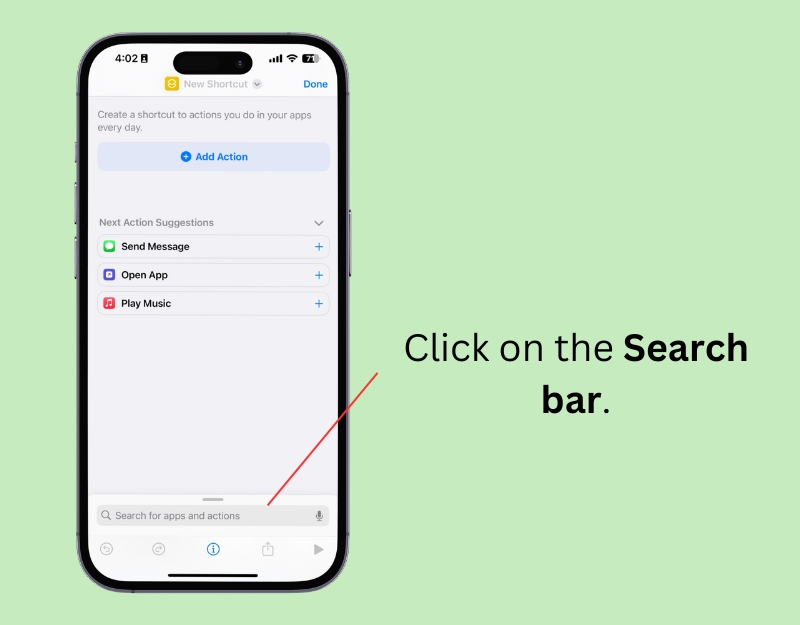 barre de recherche pour raccourcis