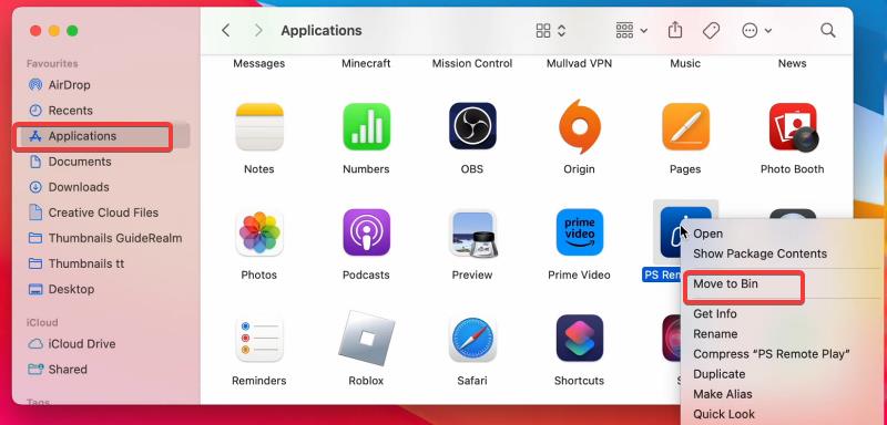désinstaller une application sur mac